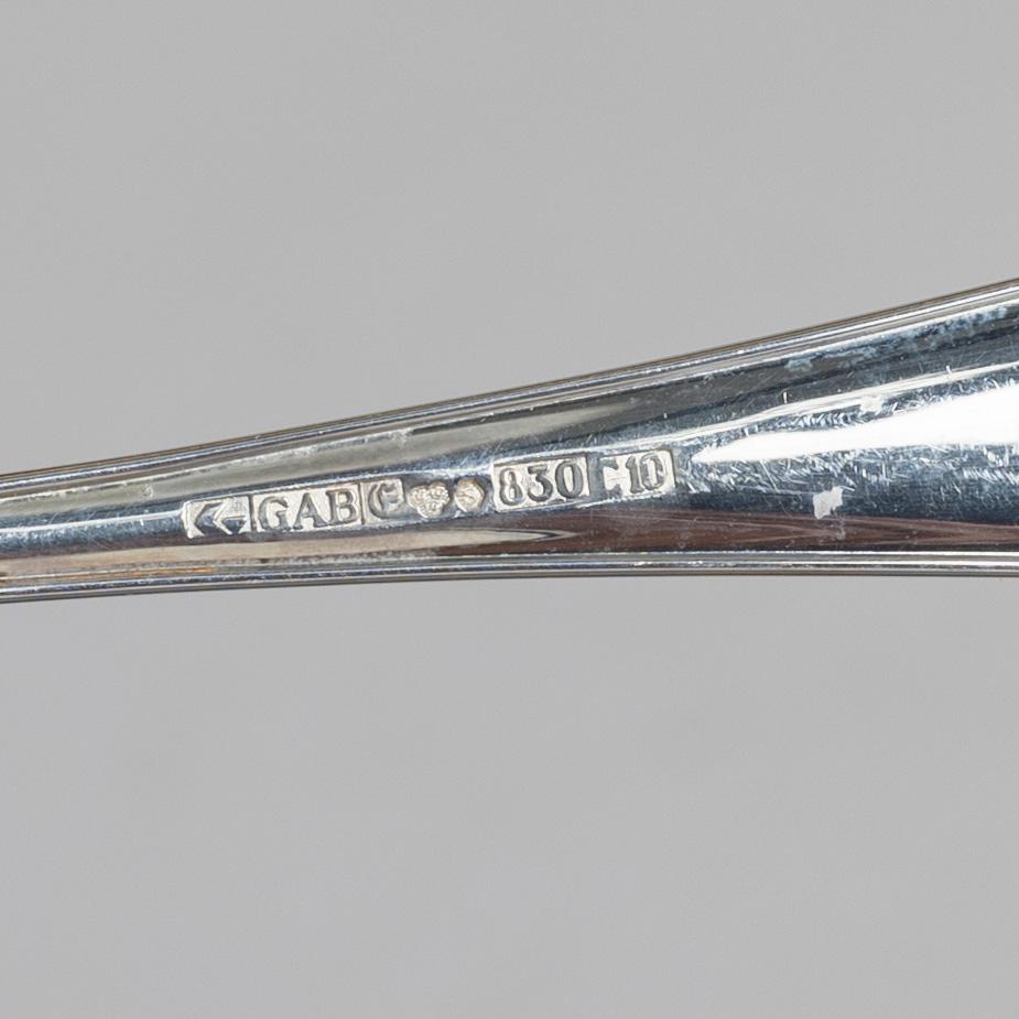 A 46-piece silver flatware set, model 'Vasa', GAB, Sweden, 1972-1980.