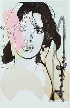 ANDY WARHOL, "Mick Jagger" Castelli Graphics, 1975, signerad.