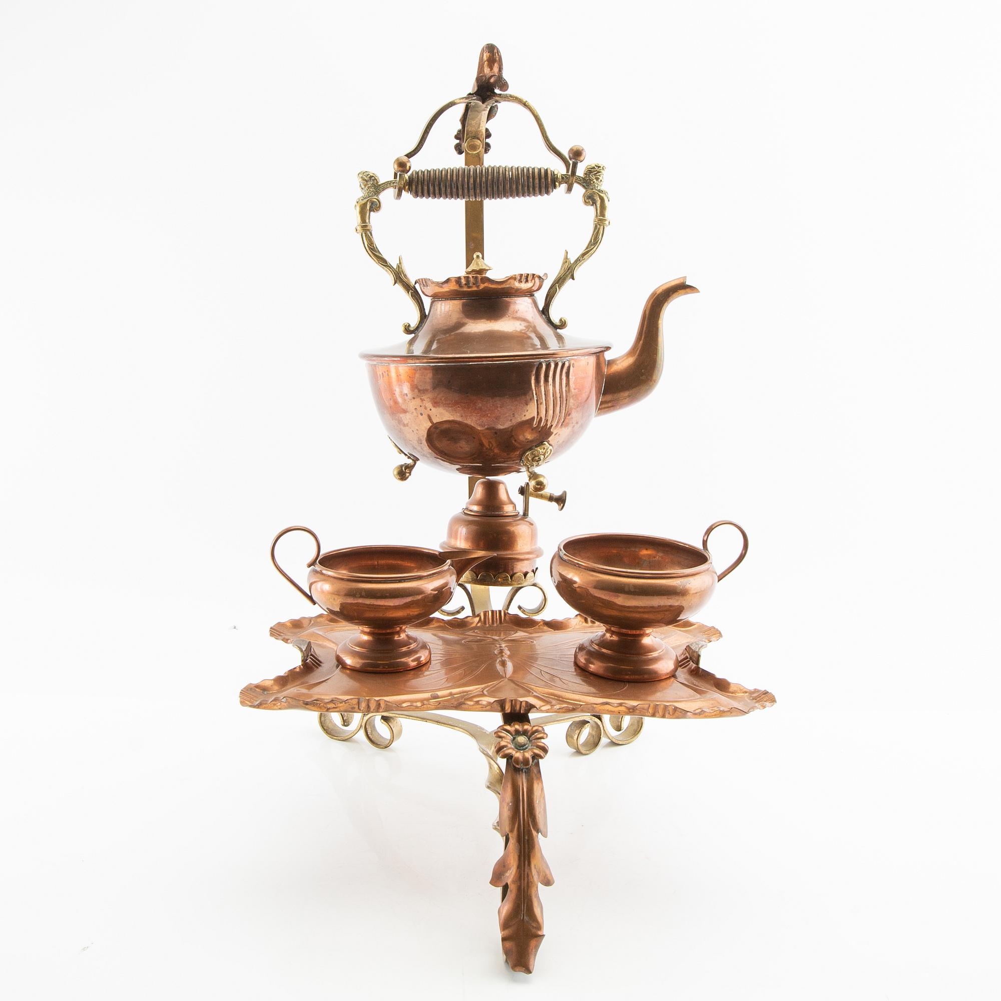 Tea set 4 dl early 20th century Gottfrid Larsson Eskilstuna.