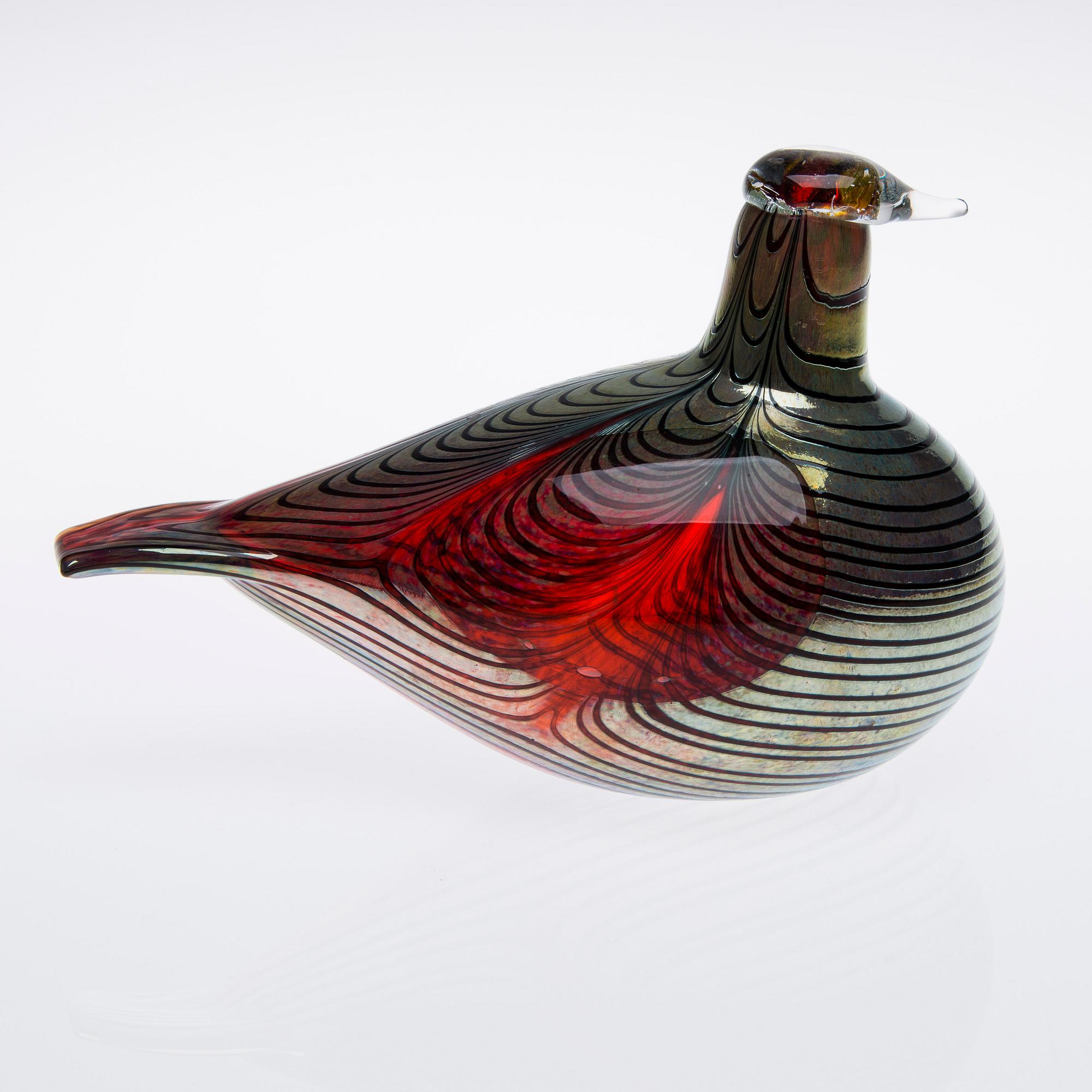 FIGURIN, glas, signerad O. Toikka Nuutajärvi Notsjö.