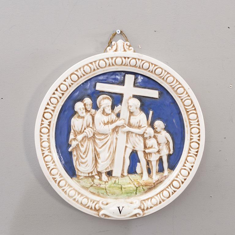 Väggreliefer 2 st Zaccagnini, Florens Italien 1900-talets mitt.