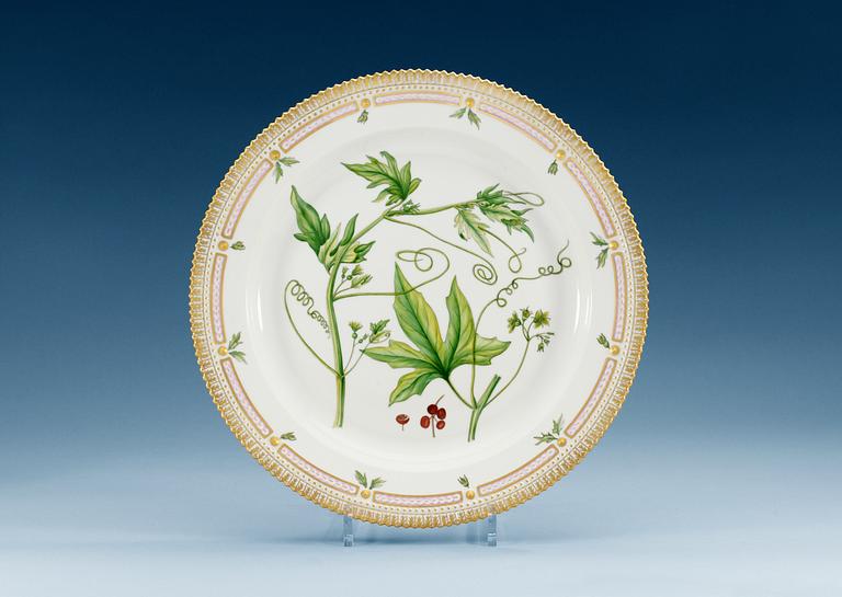 A Royal Copenhagen 'Flora Danica' dish, Denmark, 20th Century.