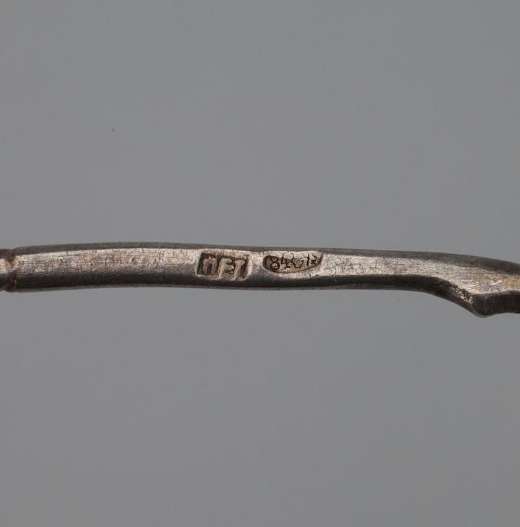 SKEDAR, 2 st, KNIV, silver, skedar 1899-1908, kniv 1908-1926, Ryssland. Vikt tot. 177 g.
