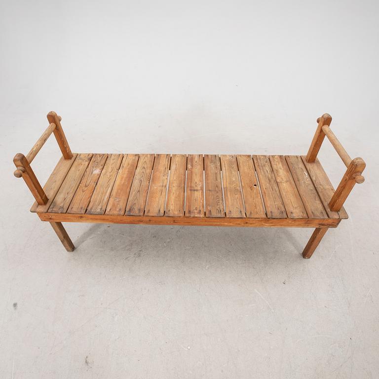 A 1960/70s pine bench.