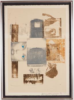 Robert Rauschenberg, lithograph in colours. Signed and numbered 17/39.