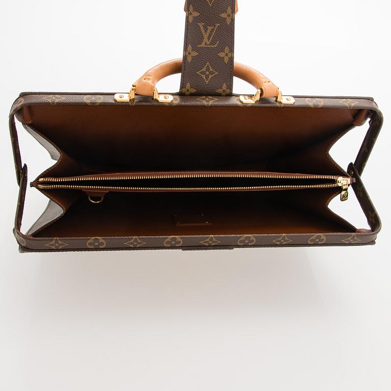 Louis Vuitton, a monogram canvas 'Serviette Fermoir' briefcase.