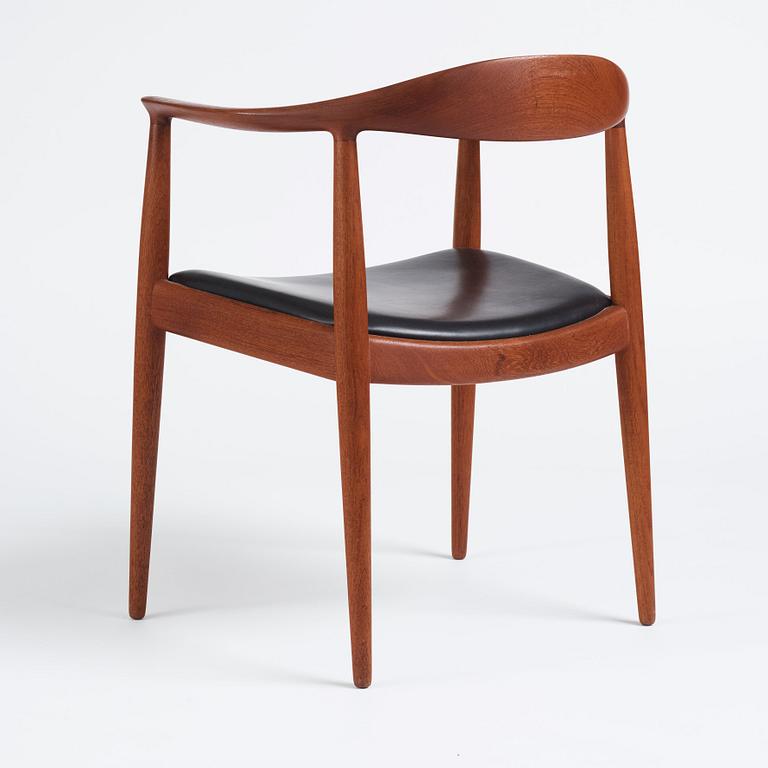 Hans J. Wegner, a teak 'The Chair/JH501, Johannes Hansen, Denmark.