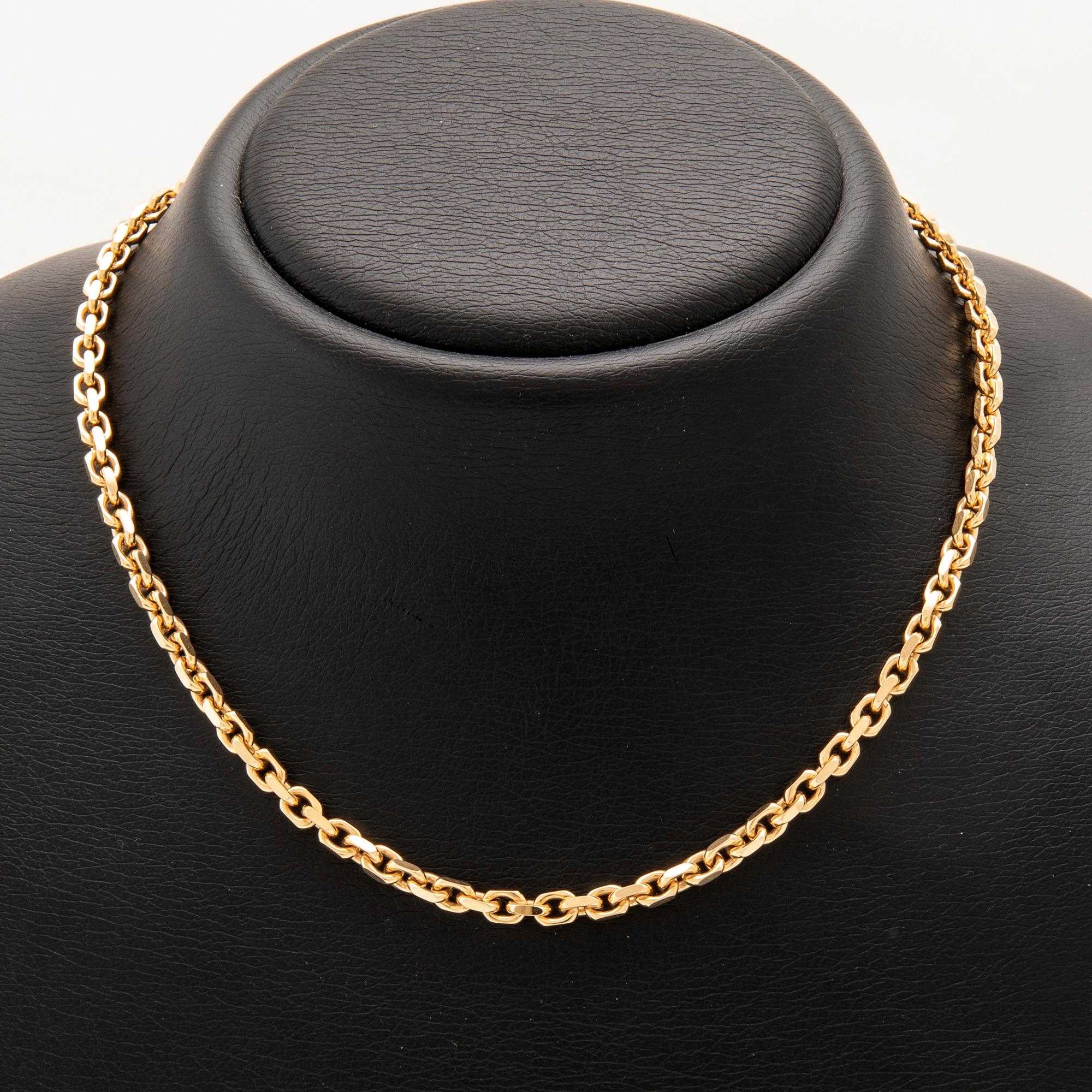 Halsband ankarlänk 18K guld Balestra Italien.
