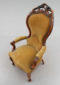 FÅTÖLJ, 1800-talets andra hälft.
