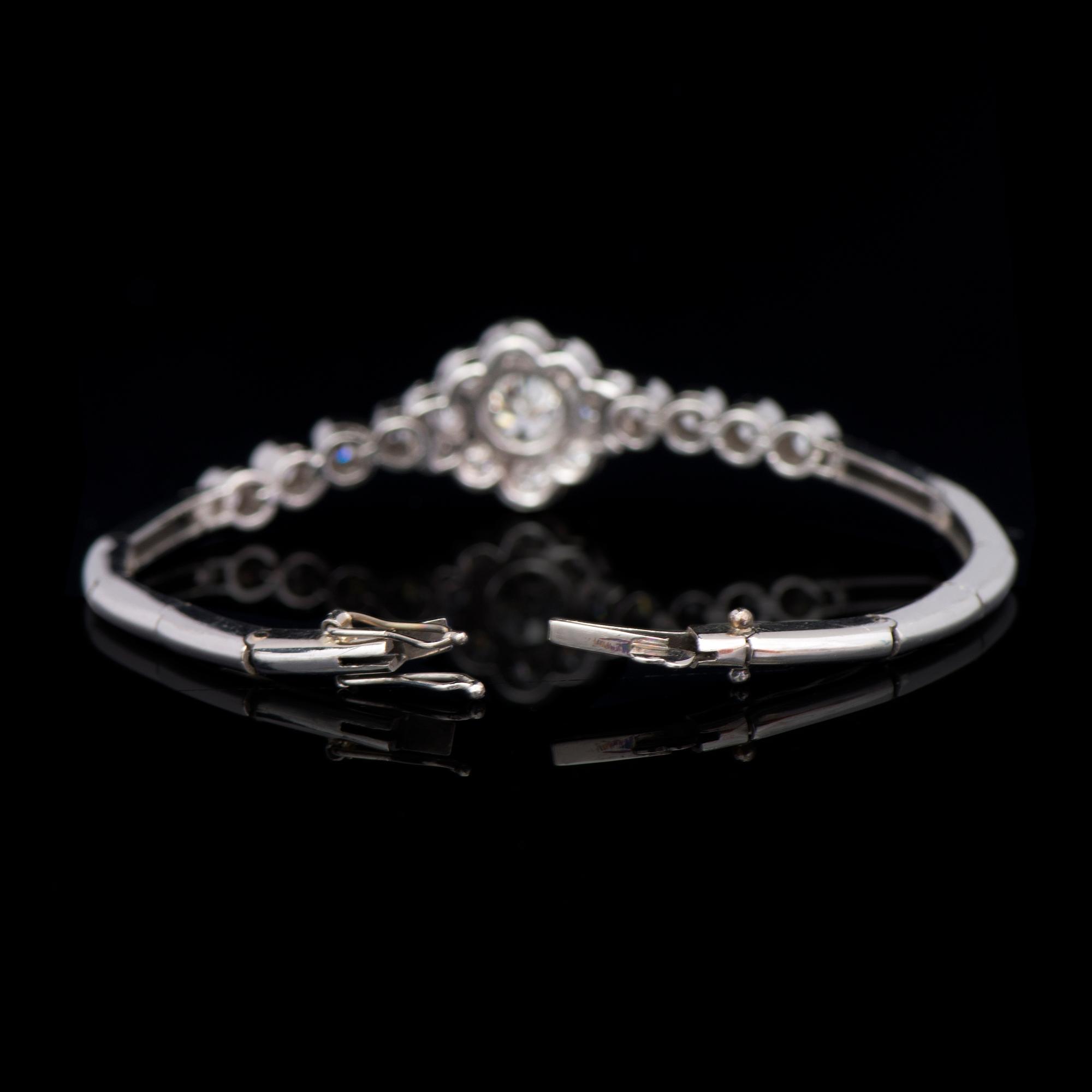 ARMBAND, briljantslipade diamanter, 18K vitguld. Hallbergs Guldsmeds Ab, Stockholm 1961.