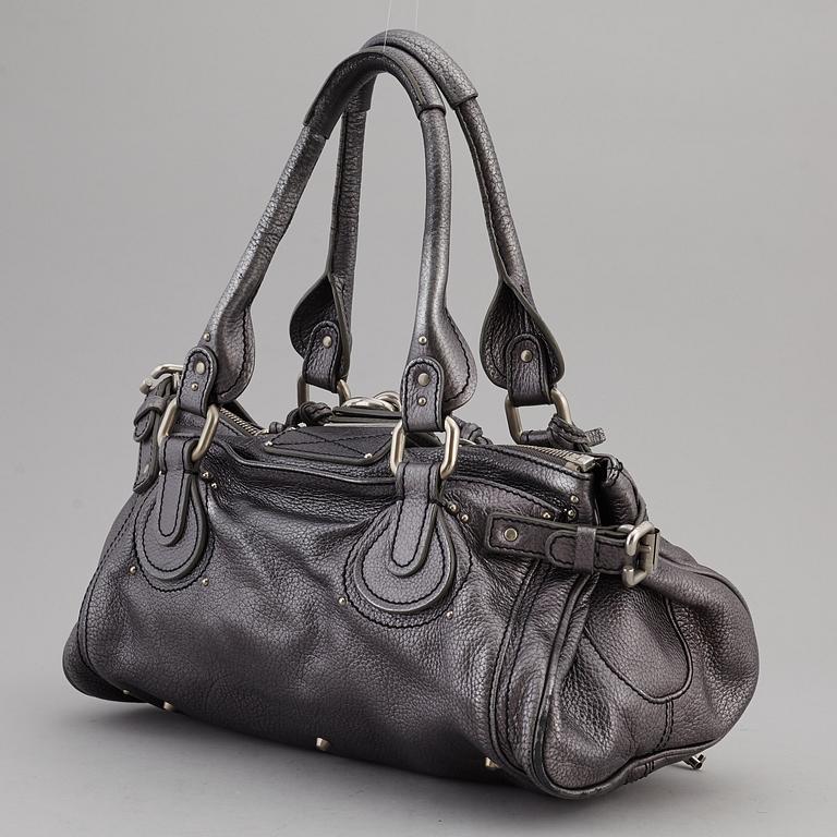 CHLOÉ, a metallic leather 'Paddington' bag.