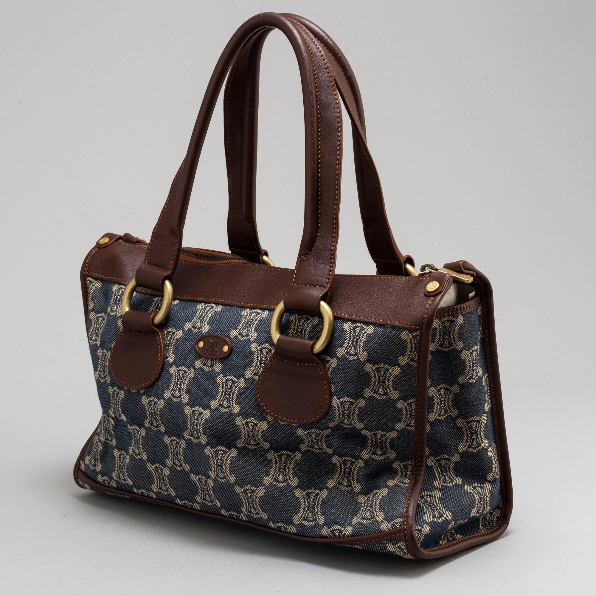 CELINE, "Macadam Denim Shoulder Bag".