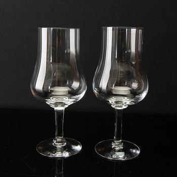 A set of 29+1 Elixir vine tasting glasses Orrefors later part of the 20th century.