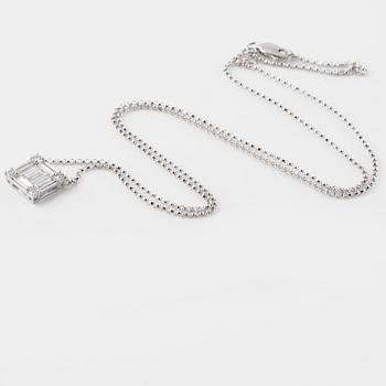 COLLIER, med baguette och briljantslipade diamanter ca 0.60 ct.