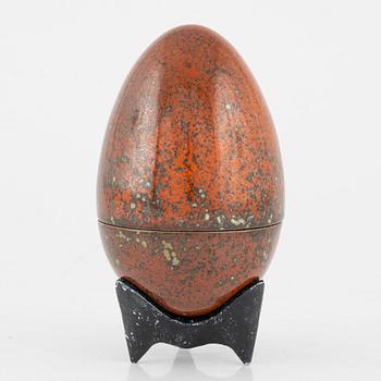 Hans Hedberg, an earthenware egg sculpture, Biot, France.