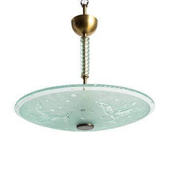 Ceiling lamp, Swedish Modern, 1940s.