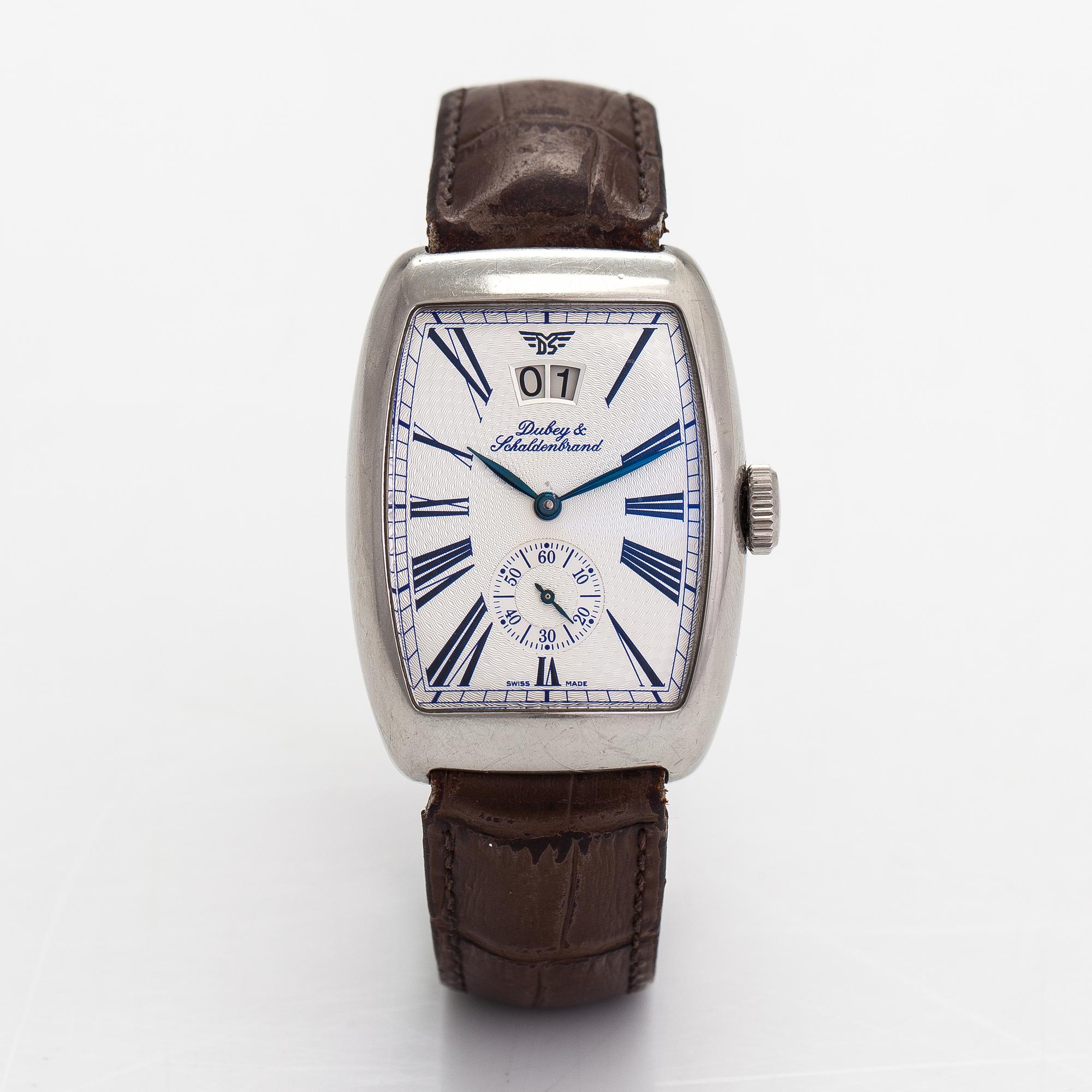 Dubey & Schaldenbrand, Aerodyn, Date, wristwatch, 34 mm.