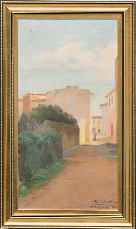 oil on canvas, signed and marked Antignano, Italia.