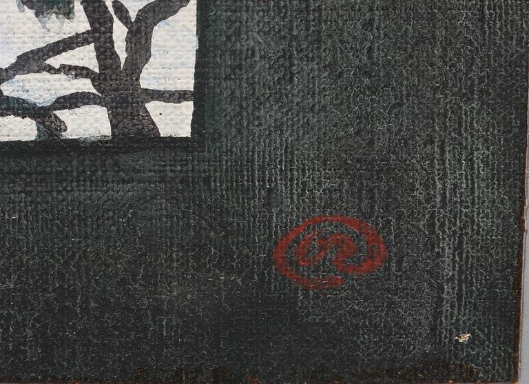 RODHE, LENNART. Olja på duk. Sign.