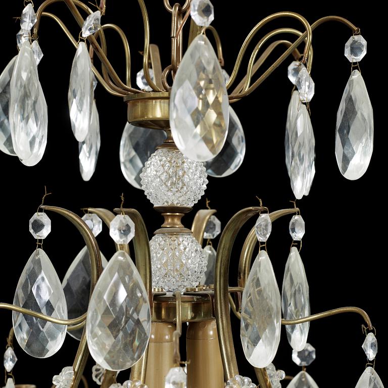 LJUSKRONA, barockstil, 1900-talets andra hälft. Höjd ca 60 cm.