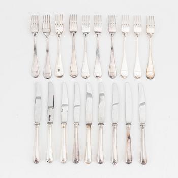 A Swedish silver cutlery, modell 'Svensk' GAB, some Eskilstuna 1990 (19 pieces).