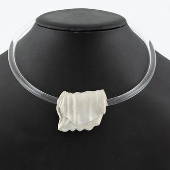 Siv Lagerström, two necklaces, acrylic plastic and ceramics.