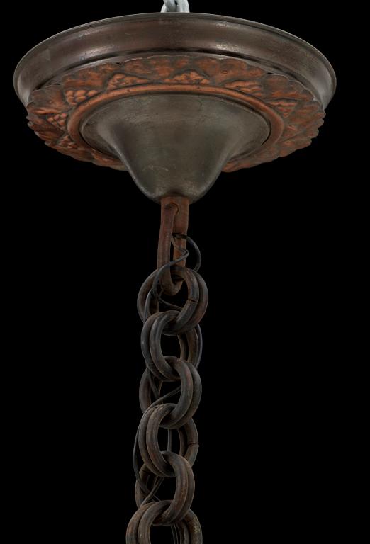 TAKLAMPA, jugend, möjl Böhlmarks, omkring 1900. H ca90/54.