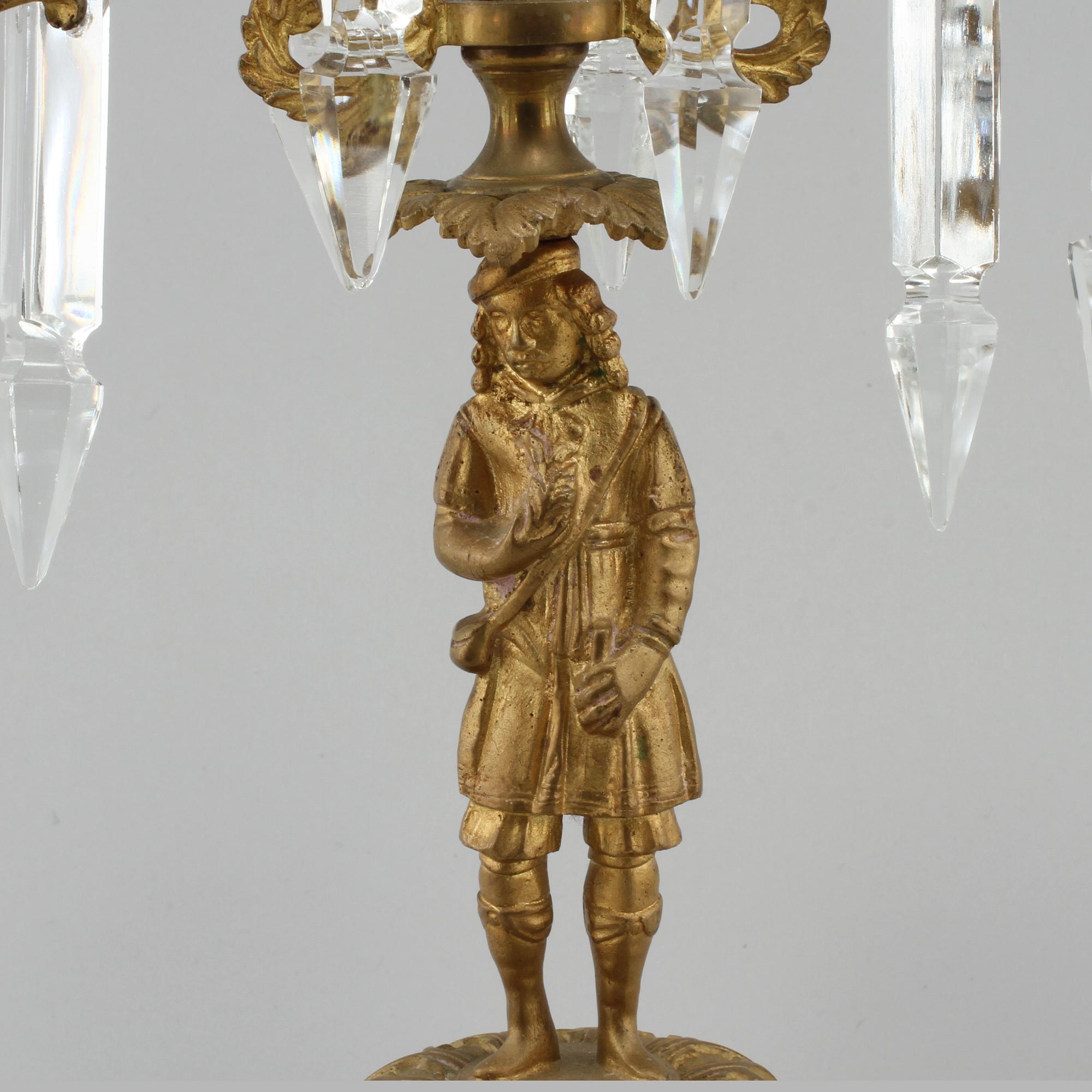 KANDELABRAR, ett par, sent 1800-tal.