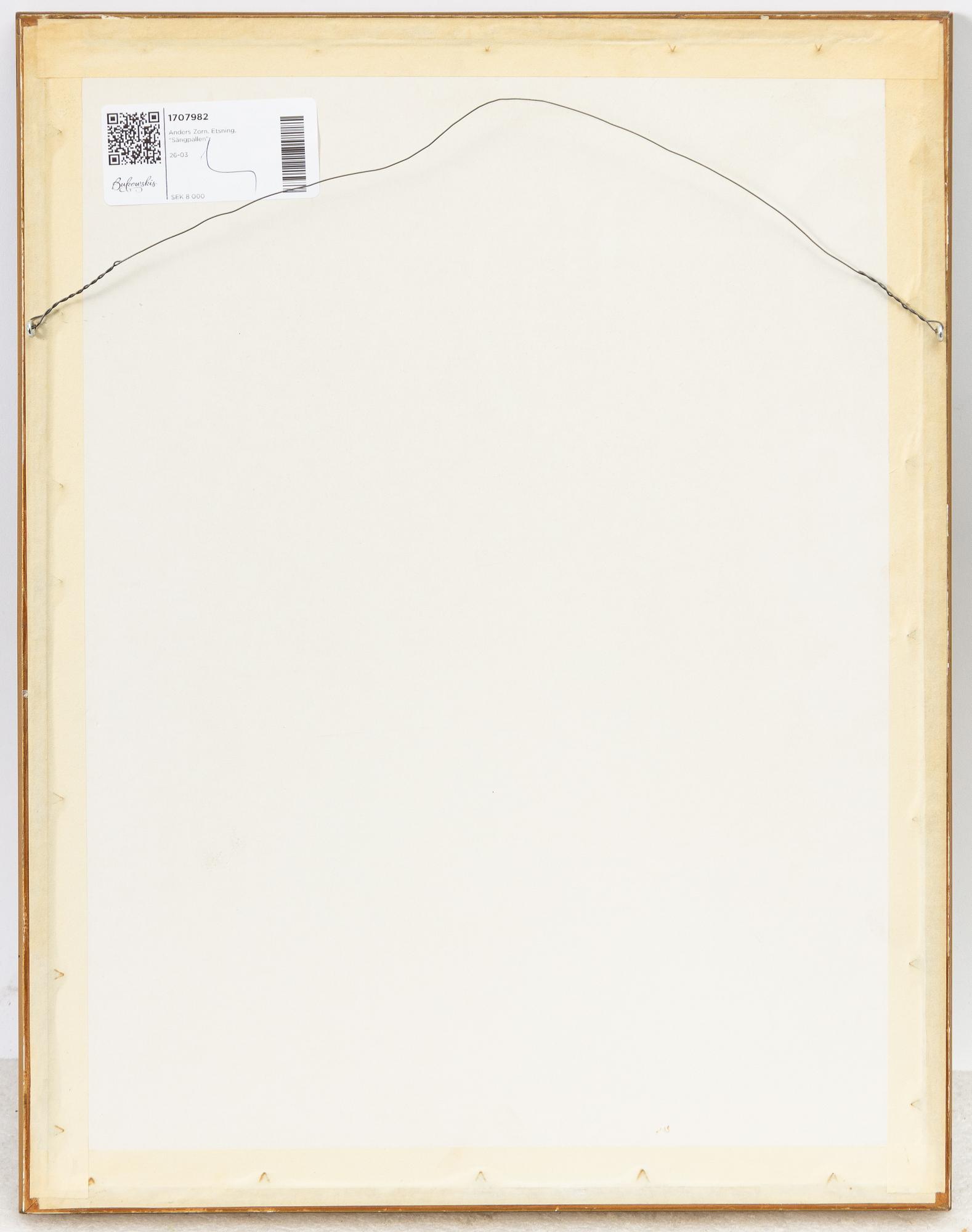 Anders Zorn, "Sängpallen".