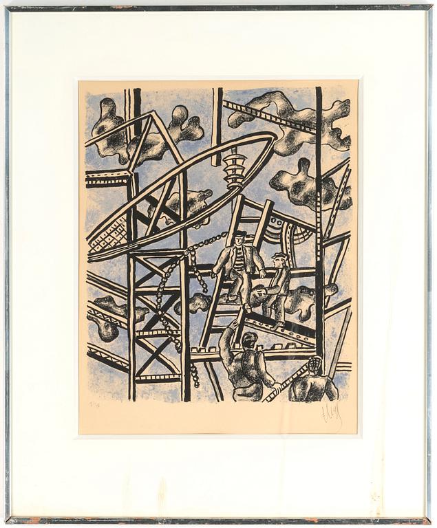 FERNAND LÉGER, färglitografi, signerad, numrerad 7/75.