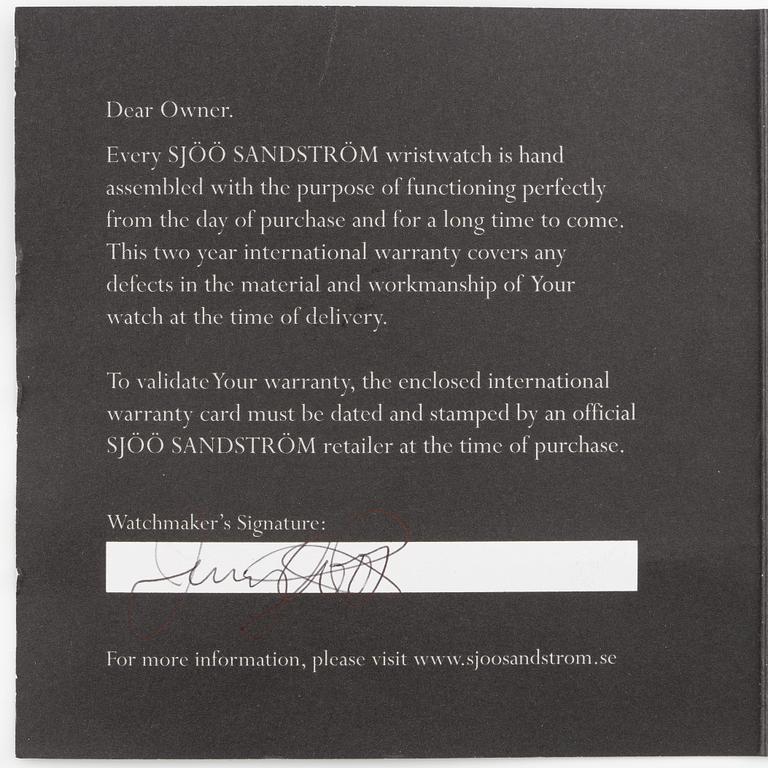 Sjöö Sandström, Royal Steel Classic, wristwatch, 36 mm.