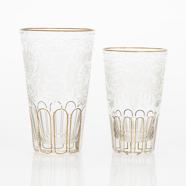 Moser, glasuppsättning, 95 dlr, "Maharani", 1930-40-tal.