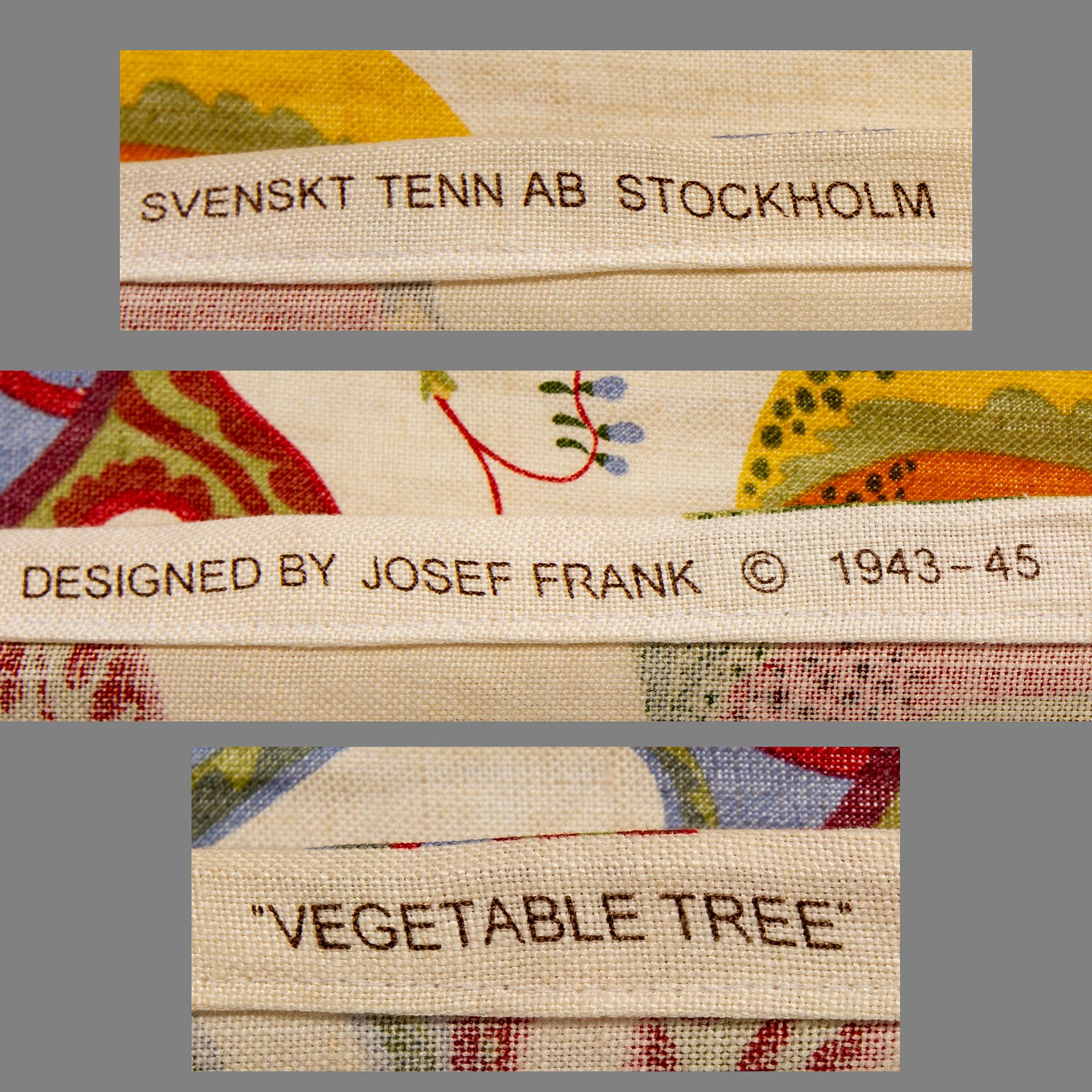 Josef Frank, a set of four curtains 222x123 cm each.