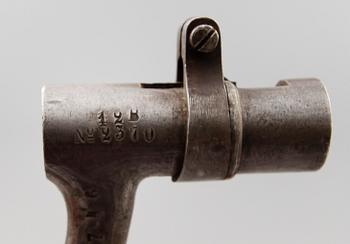 BAJONETTER, 3 st, stål, 1800-/1900-tal.