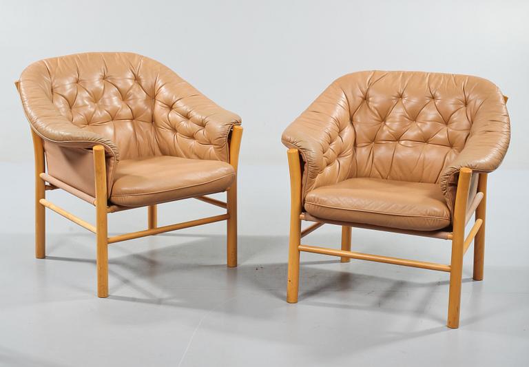 FÅTÖLJER, ett par, Göte möbler, Nässjö, 1900-talets andra hälft.