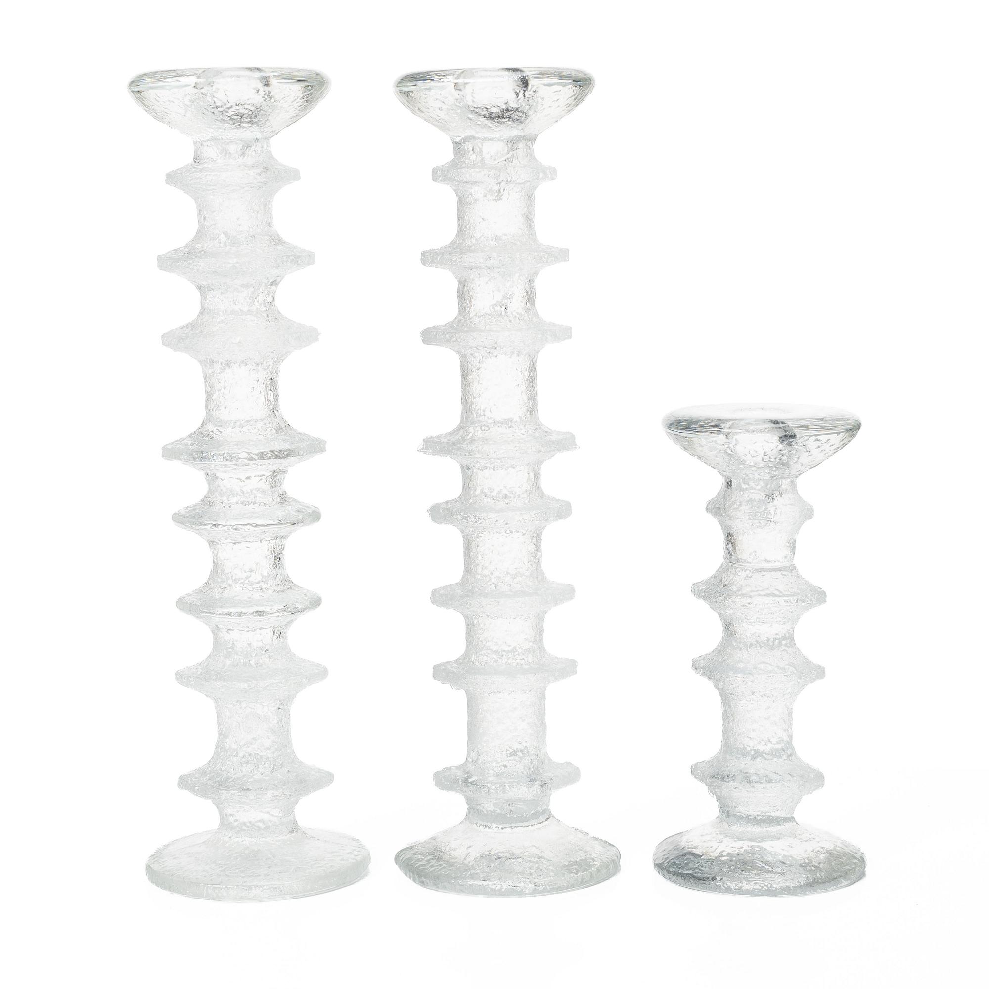 Timo Sarpaneva, Three candlesticks, 'Festivo', Iittala, Finland.