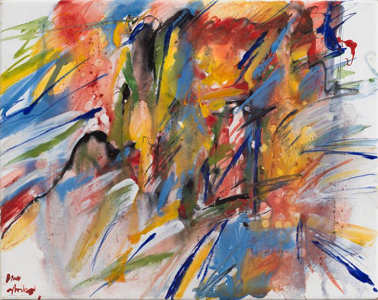 LARS STOCKS, 3 enamel paintings, 2 signed.