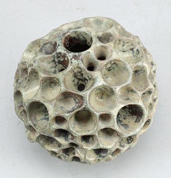 A Hans Hedberg faience sculpture of a sponge, Biot, France.