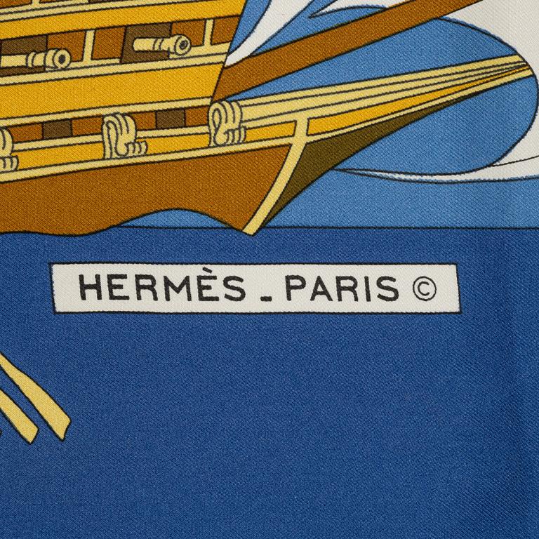 Hermès, an 'Armada' silk scarf.