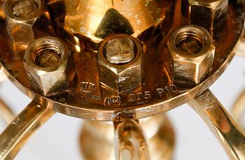 TAKKRONA, mässing, Skultuna Nr 205, 1900-talets andra hälft. Höjd ca 49 cm.