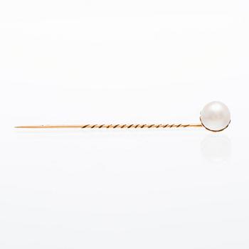 SOLMIONEULA, viljelty helmi, 14K kultaa. Kaarlo Lappalainen, Helsinki 1929.