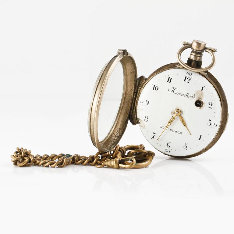 FICKUR, silver, Joachim Hovenschiöld d ä, Stockholm, (1767-1800).