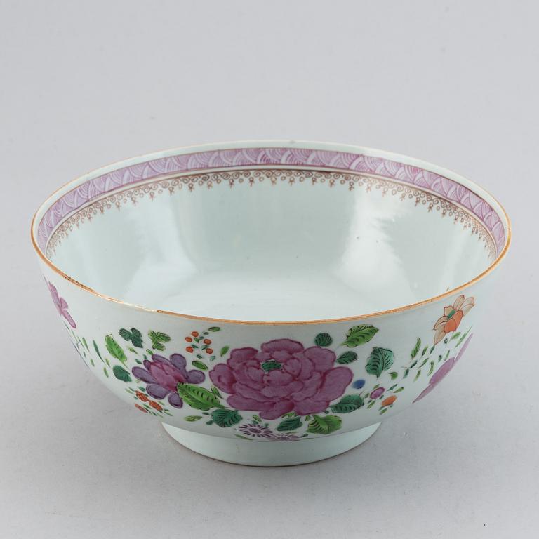 Bålskål, kompaniporslin. Qingdynastin, Qianlong (1736-95).
