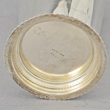 POKAL, silver, Carl Gustaf Hallberg, Stockholm, 1938, vikt 530 g.