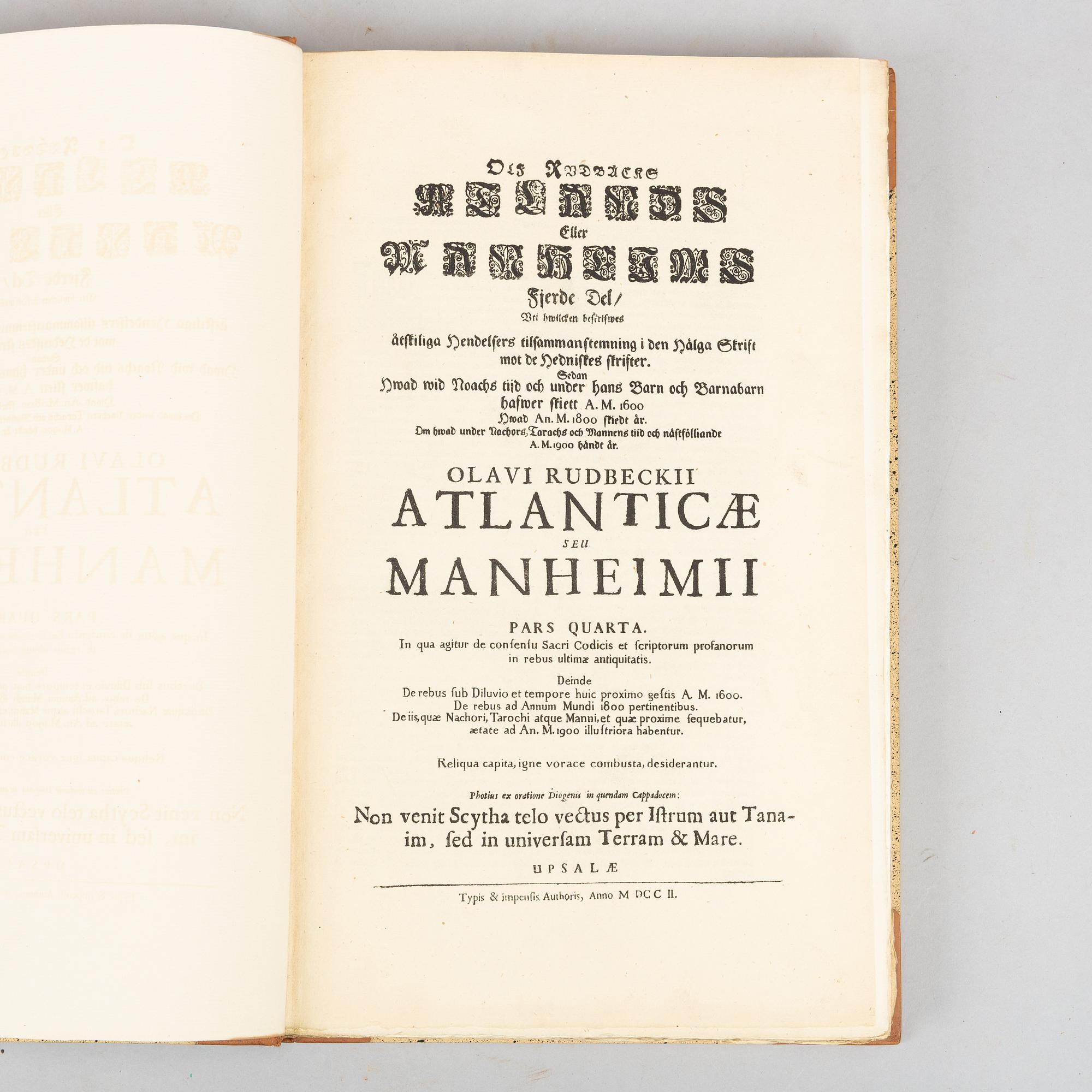 Rudbeck’s Atlantica (5 vol).