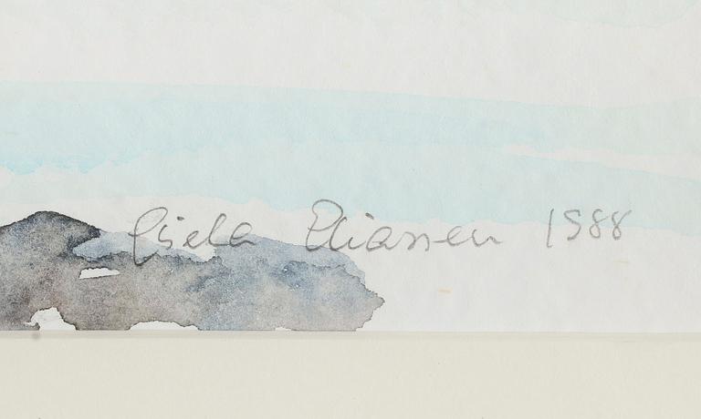 GISELA ELIASSEN, 2 st, akvareller, signerade och daterade 1985 och 1988.