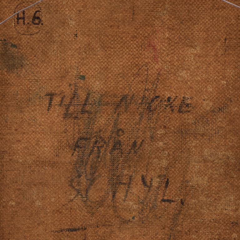 Jules Schyl, Stilleben med kruka och äpplen.