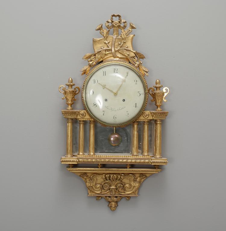 VÄGGPENDYL, Johan Nyberg, (urmakare i Stockholm 1787-1801).