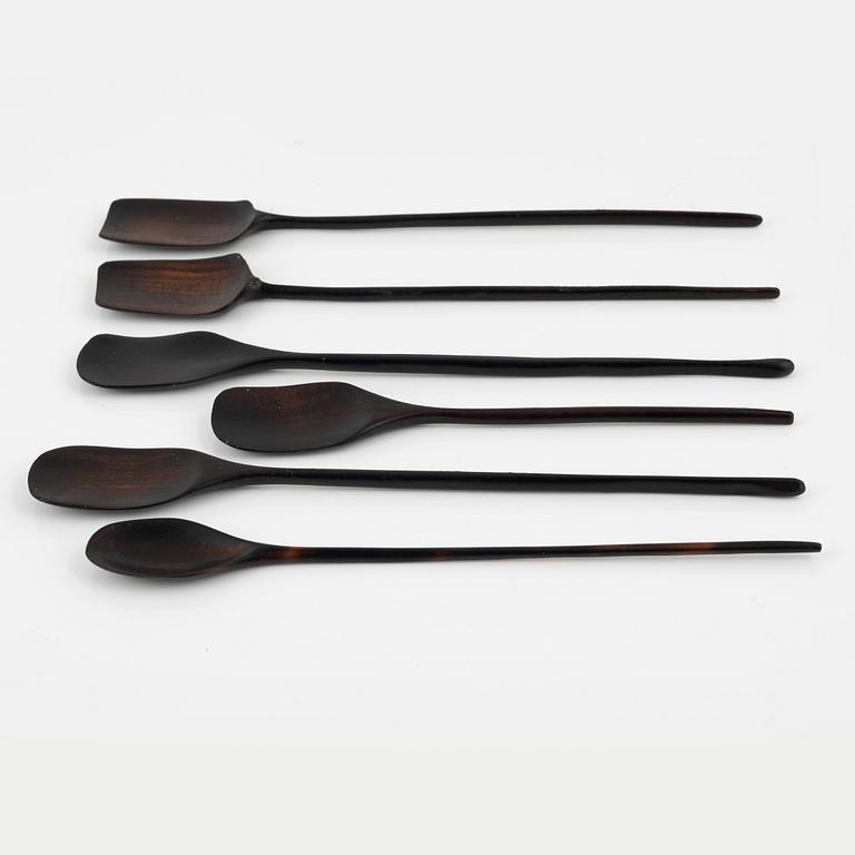 Magnus Ek, a set of six wood spoons for Oaxen Krog.