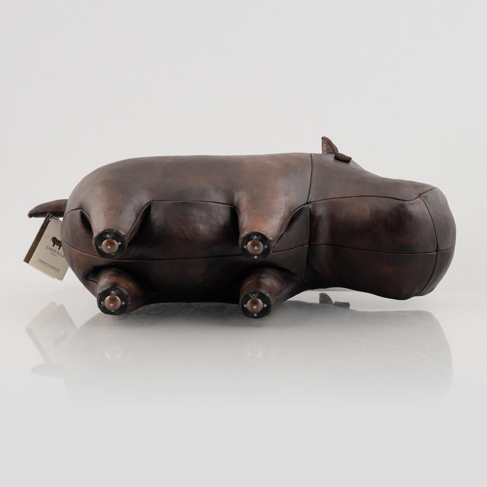 Dimitri Omersa & Co, a Hippopotamus foot stool, 21st century.